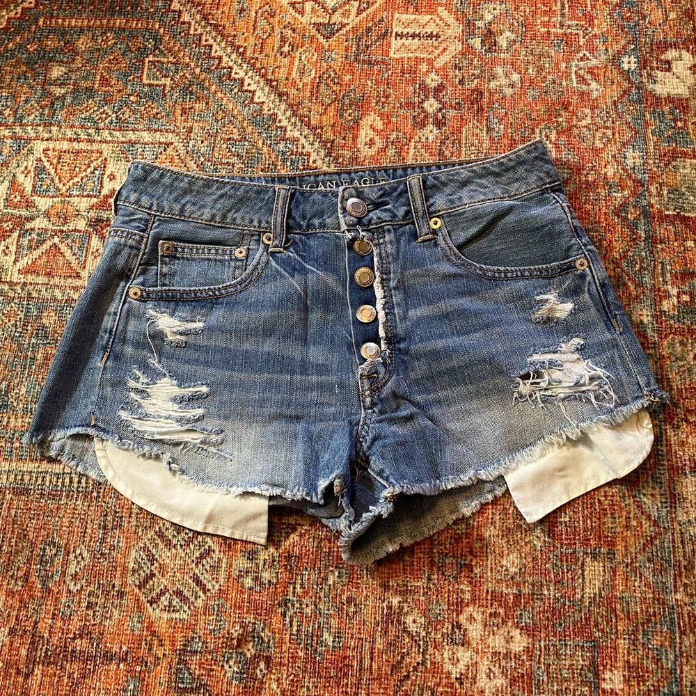 American Eagle Distressed Jean Shorts